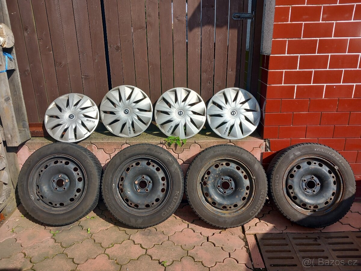 disky 6Jx15 ET38, pneu 185/60 R15, Fabia III, Rapid