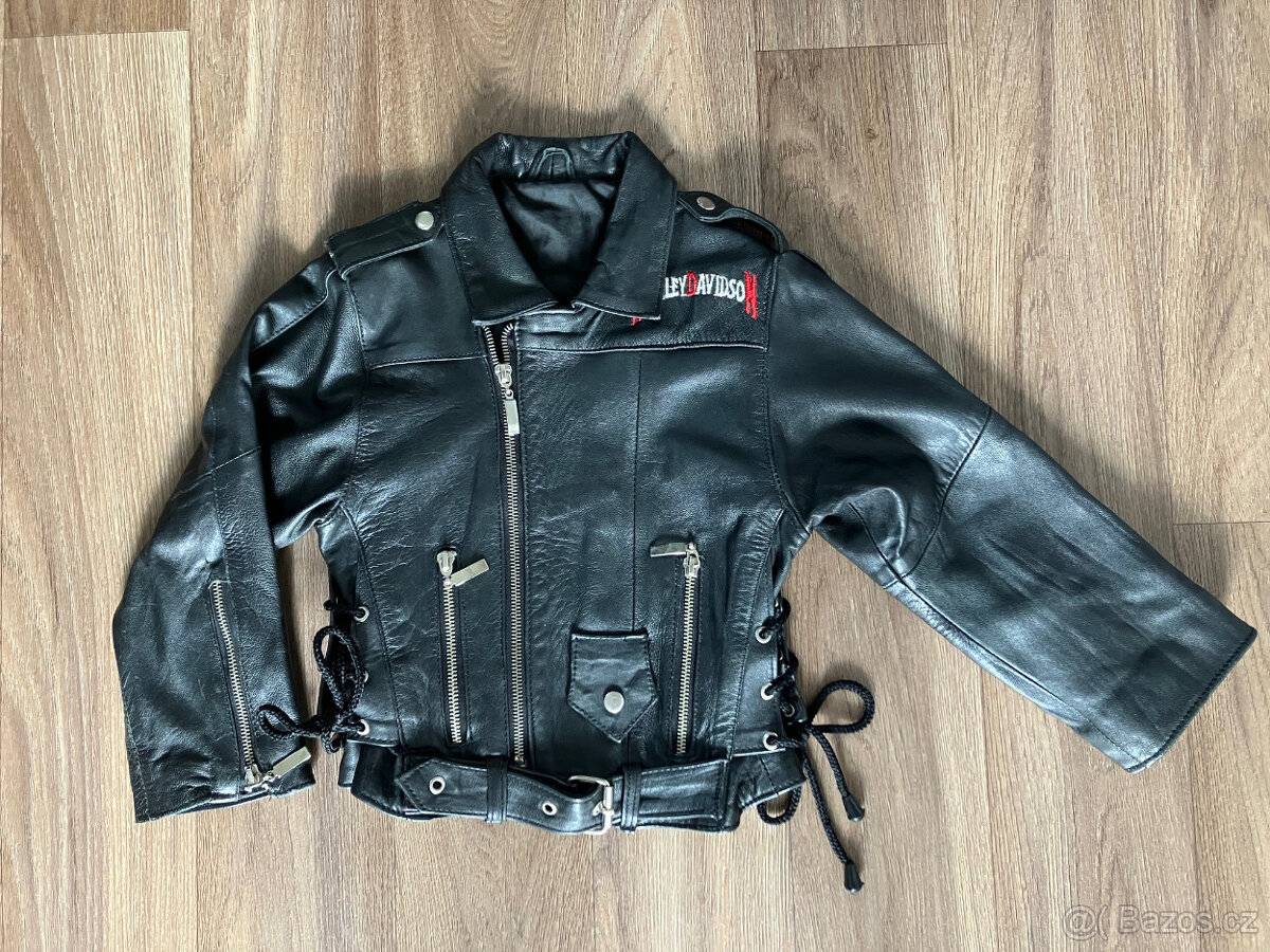 Dětská kožená bunda/křivák Harley Davidson