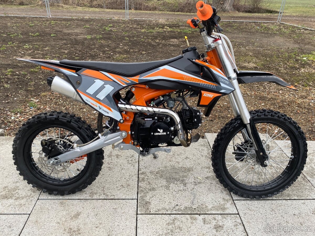 Pitbike Leramotors Shark 125ccm E-Start 4T 17/14 Oranžová