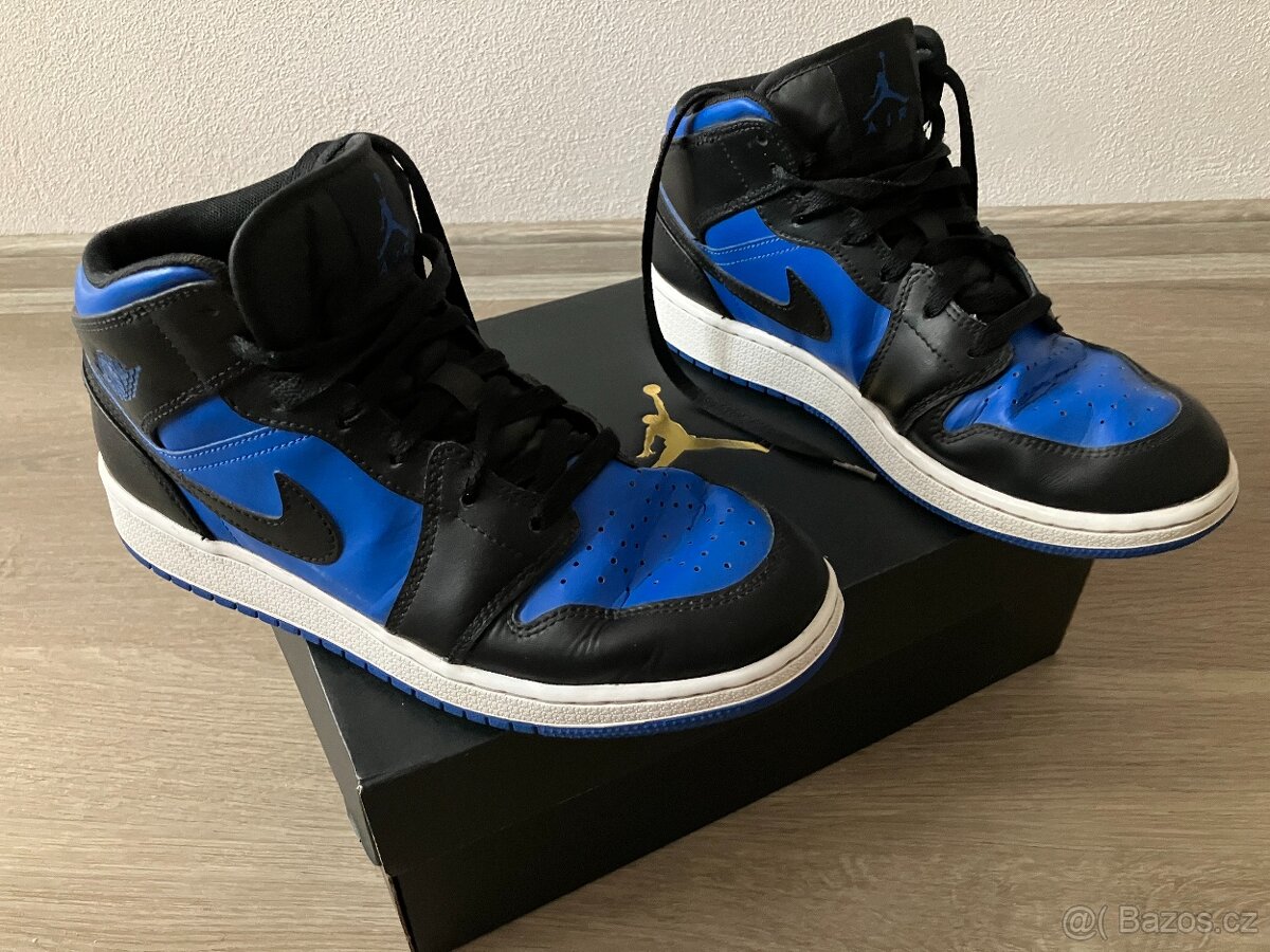 AIR JORDAN 1 MID black/royal blue