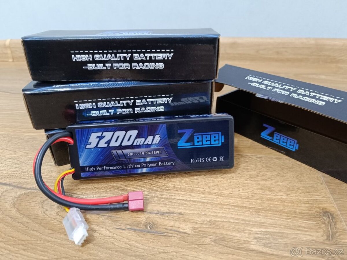 BATERIE LIPO ZEEE 5200mAh 50C/100C 7,4V 38,48Wh-2ks