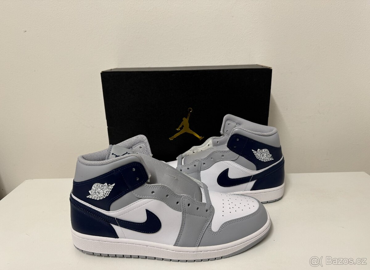 Nike Air Jordan Mid Wolf Grey Midnight Navy vel.44,5/28,5cm