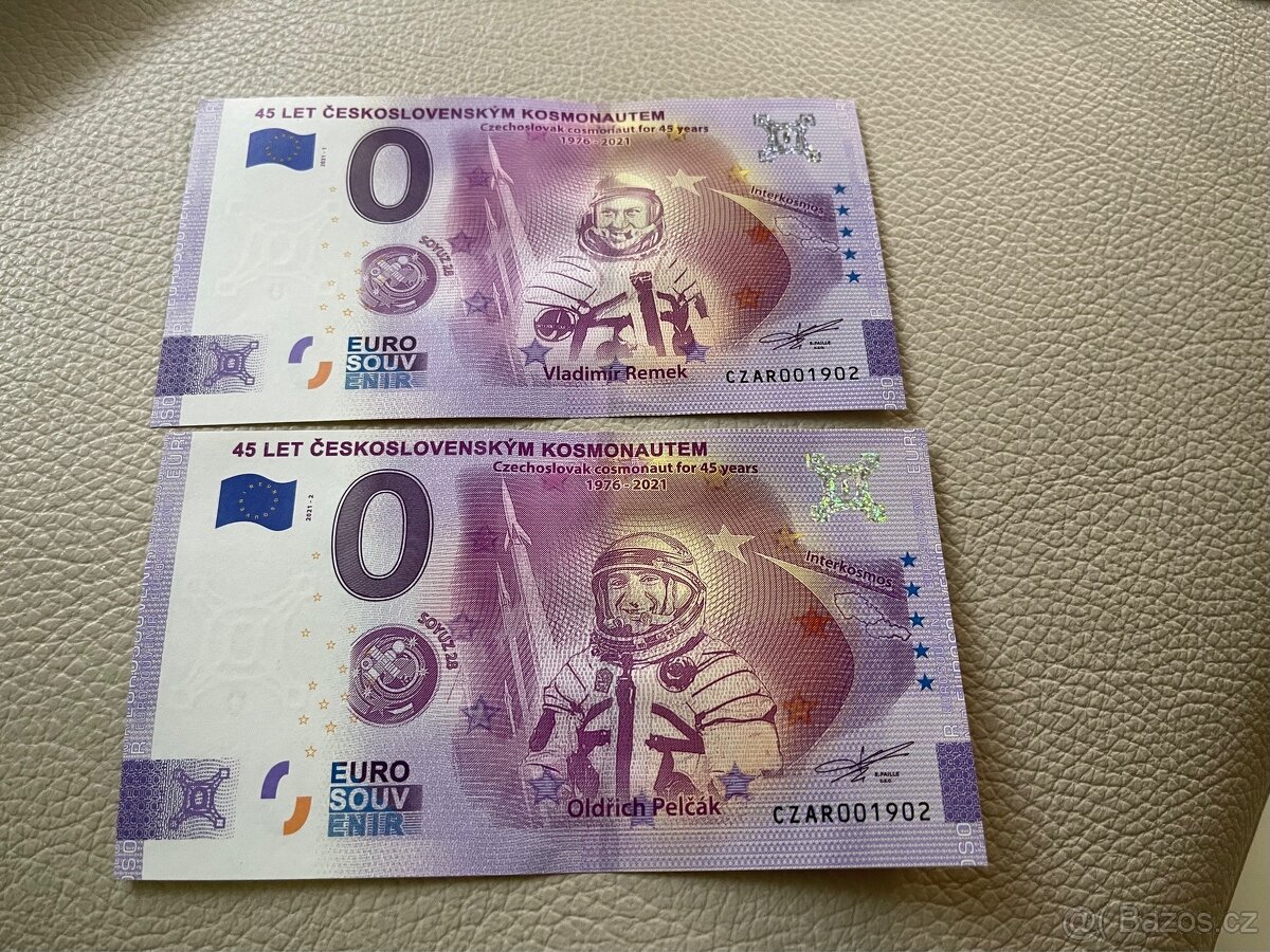 0 euro - 45 let čsl kosmonautem