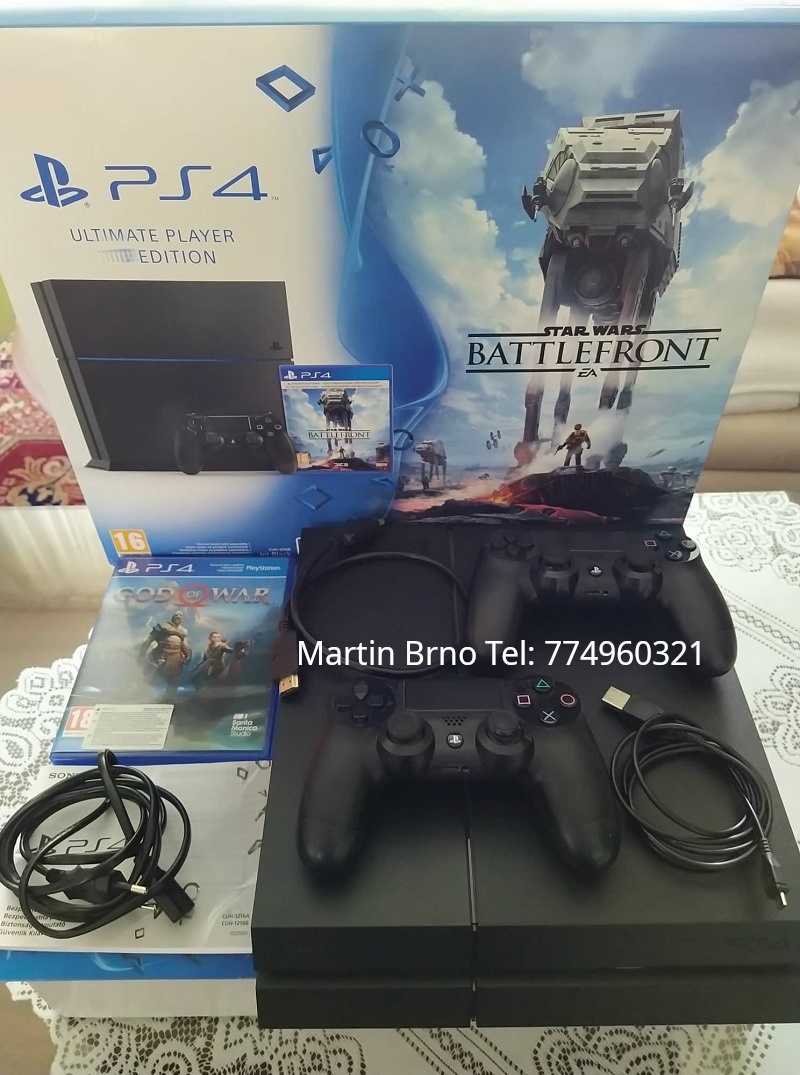 Playstation 4 500GB ULTIMATE EDITION a 2 ovladače - TOP STAV