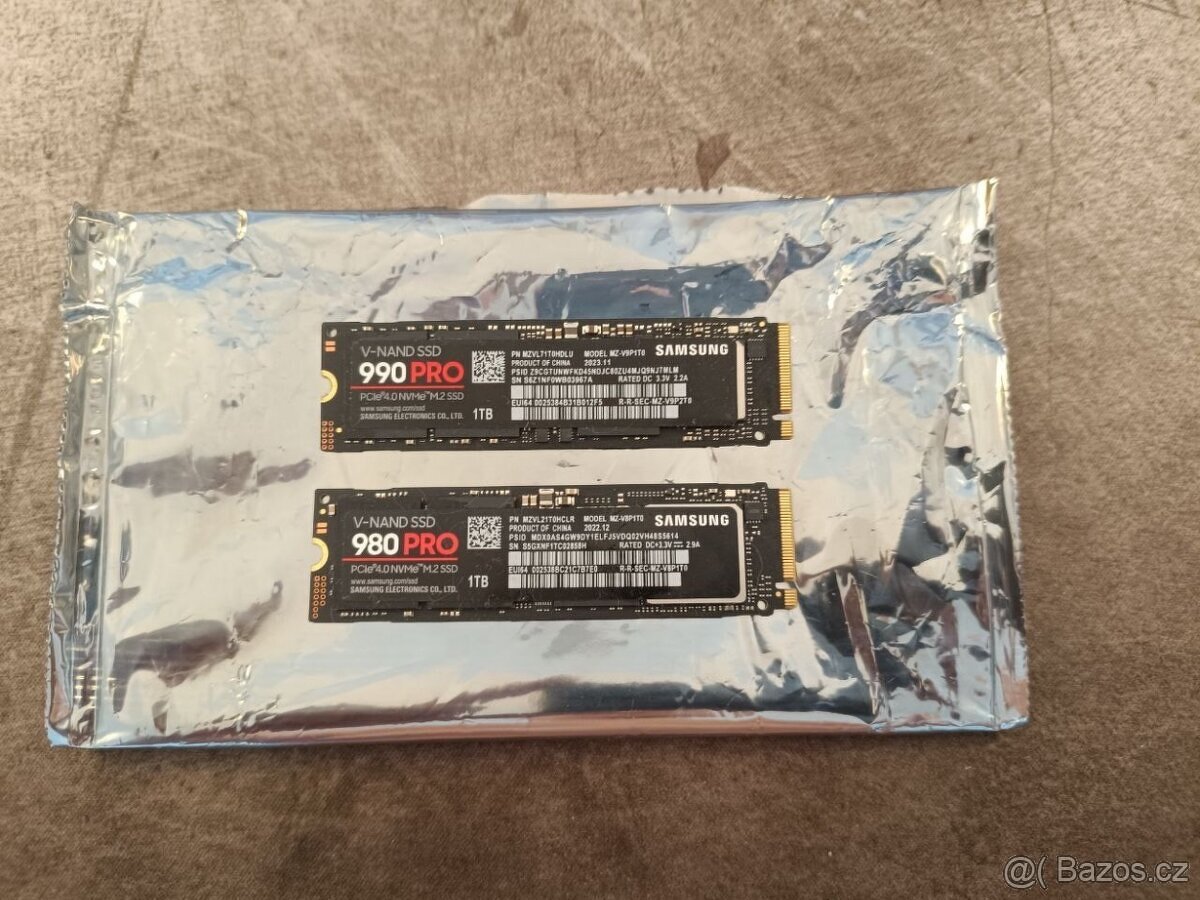 Samsung 980 PRO, 1TB, SSD disk M.2 (PCIe 4.0 NVMe), v záruce