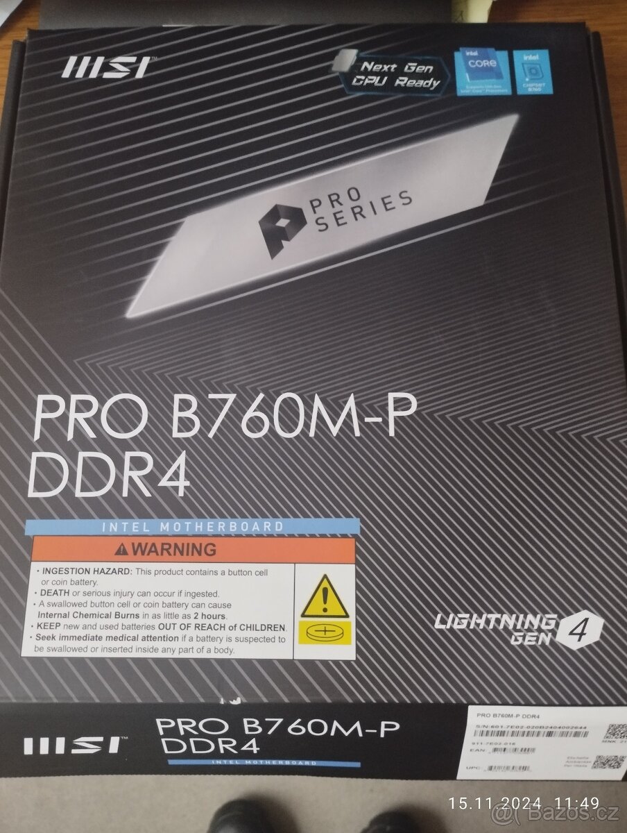 MSI PRO B760M-P DDR4