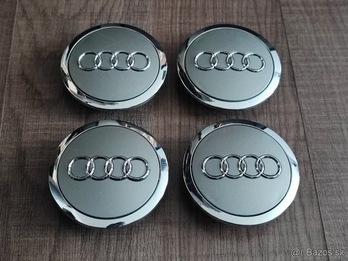 Audi stredové kryty 69mm Grafit chróm