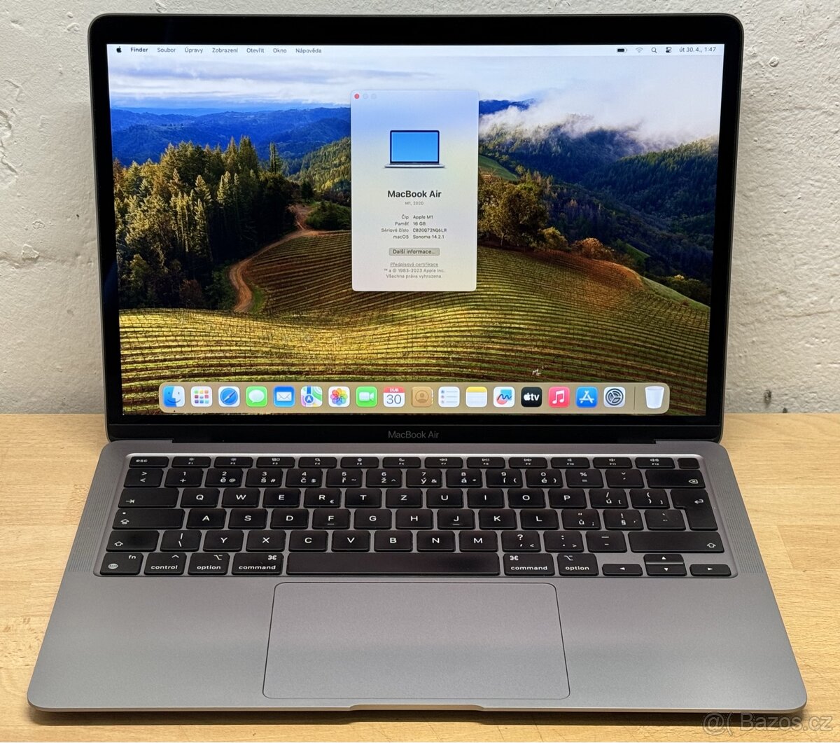 MacBook Air M1 13” 2020 /16GB RAM/Apple M1/256GB SSD/ Záruka
