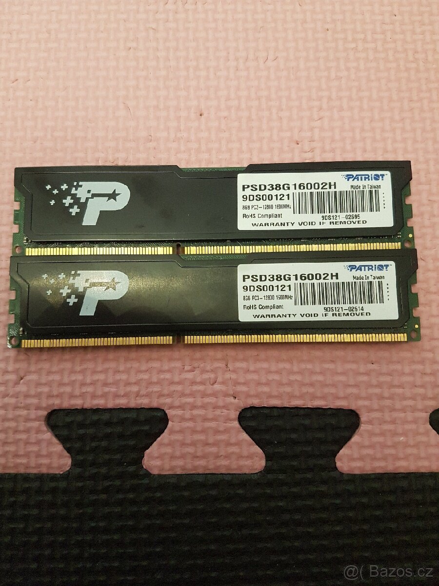 Paměť 16GB DDR3 1600MHz kit 2x8GB Patriot