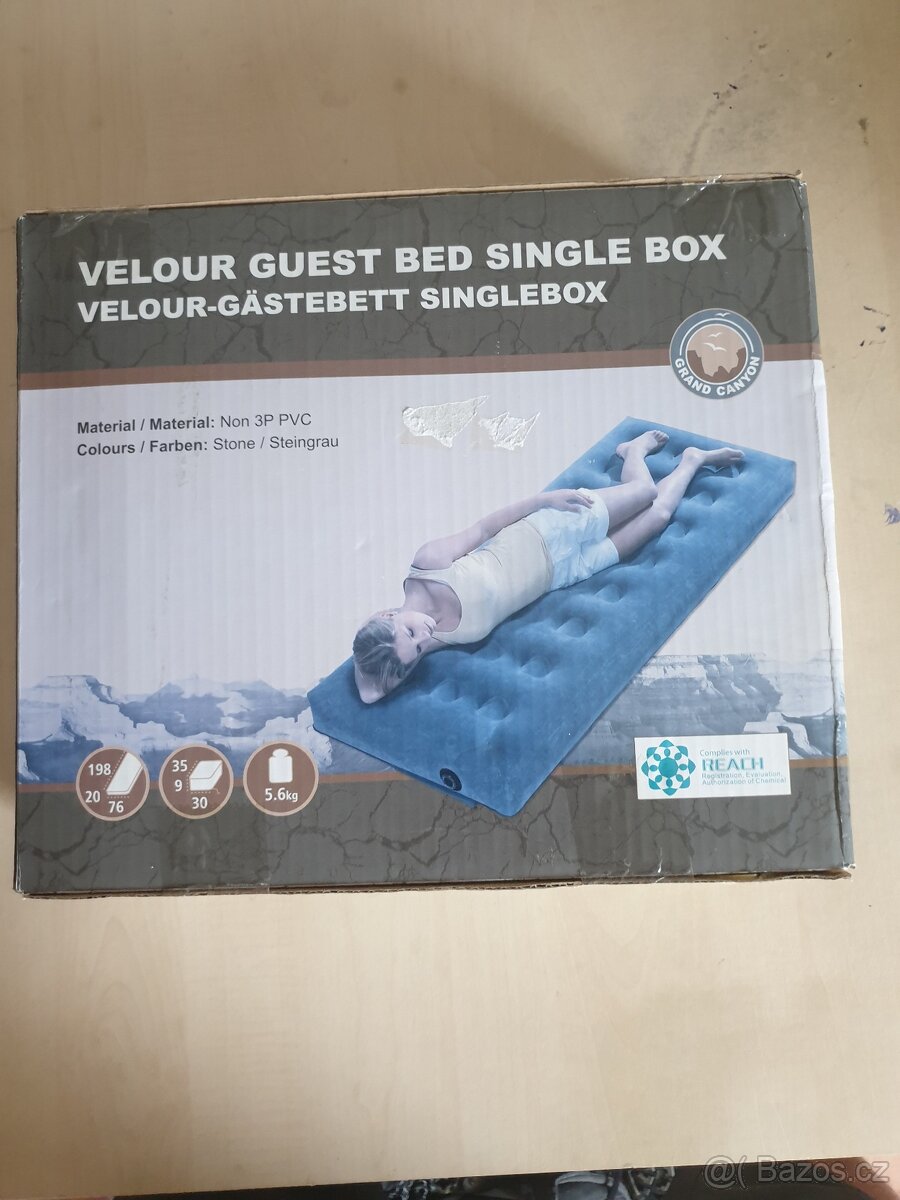 Nová nafukovací matrace GRAND CANYON Velour Guest Bed Single