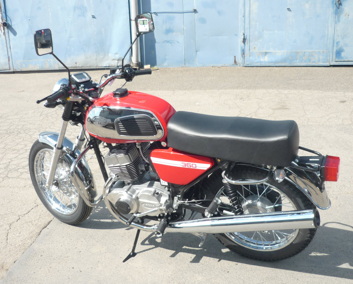 NOVÁ JAWA 350 RETRO SE STARTÉREM - ČERVENÁ RENO - S DOKLADY