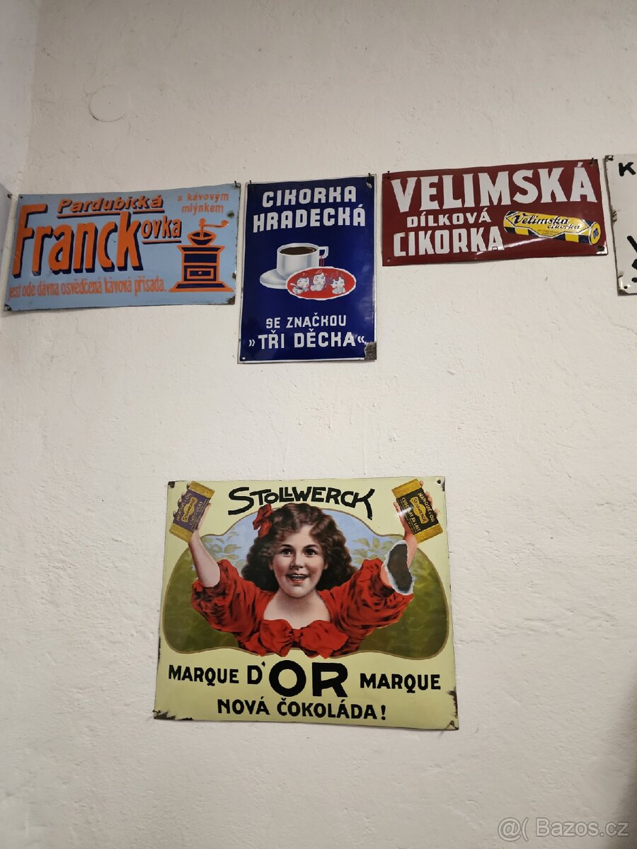 Sbírám STARÉ REKLAMY, REKLAMNÍ CEDULE, TABULE