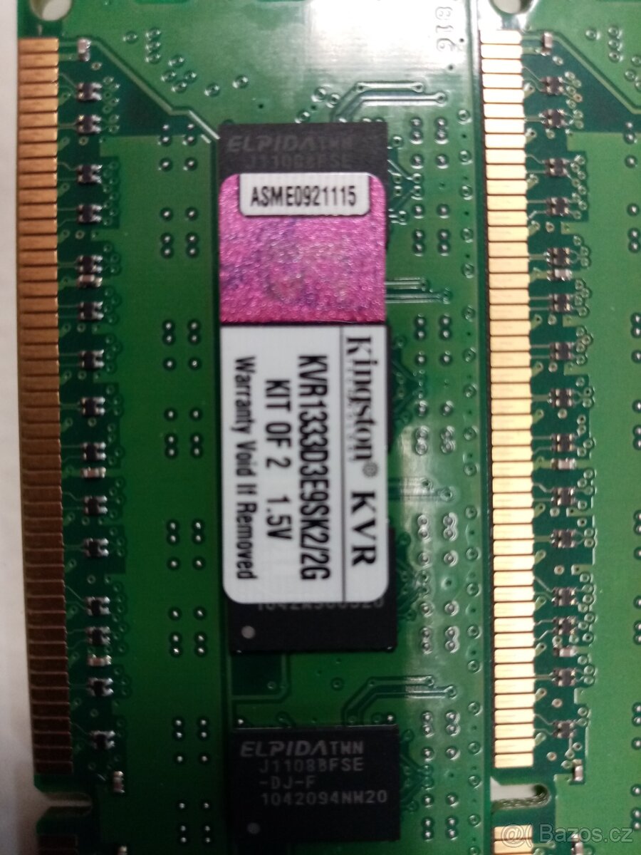 RAM DDR3  8GB (4x2G)  Kingston CL9