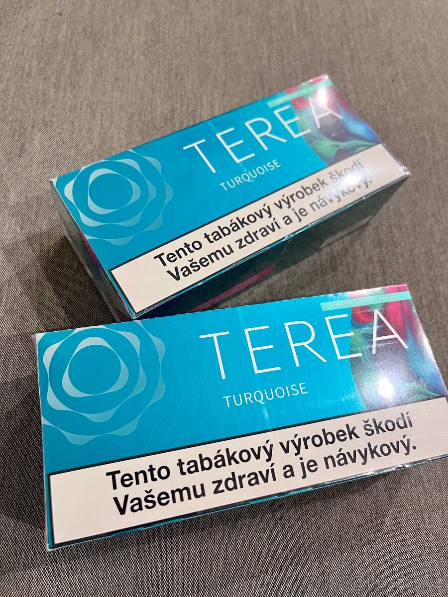 Prodám 2 kartony Terea Turquoise (Limitovaná edice)