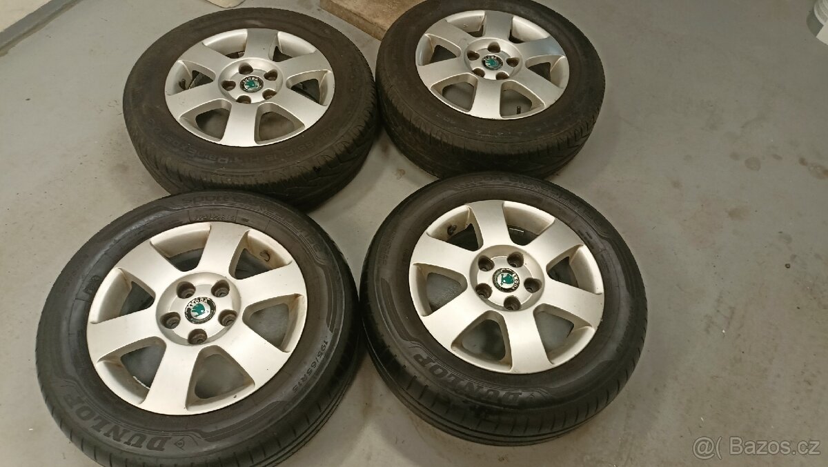 Alu disky 5x112 r15 originál Škoda