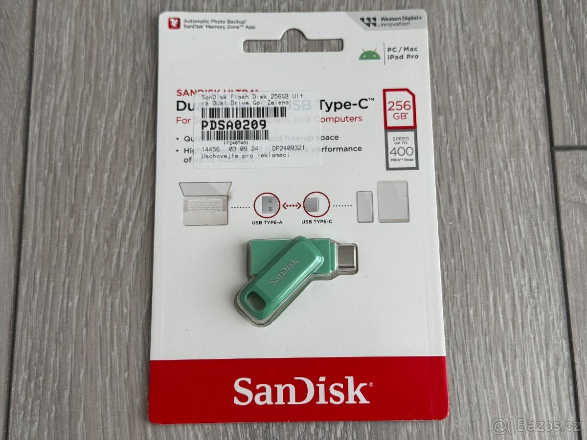 SanDisk Dual Drive Go 256Gb - Flash Disk