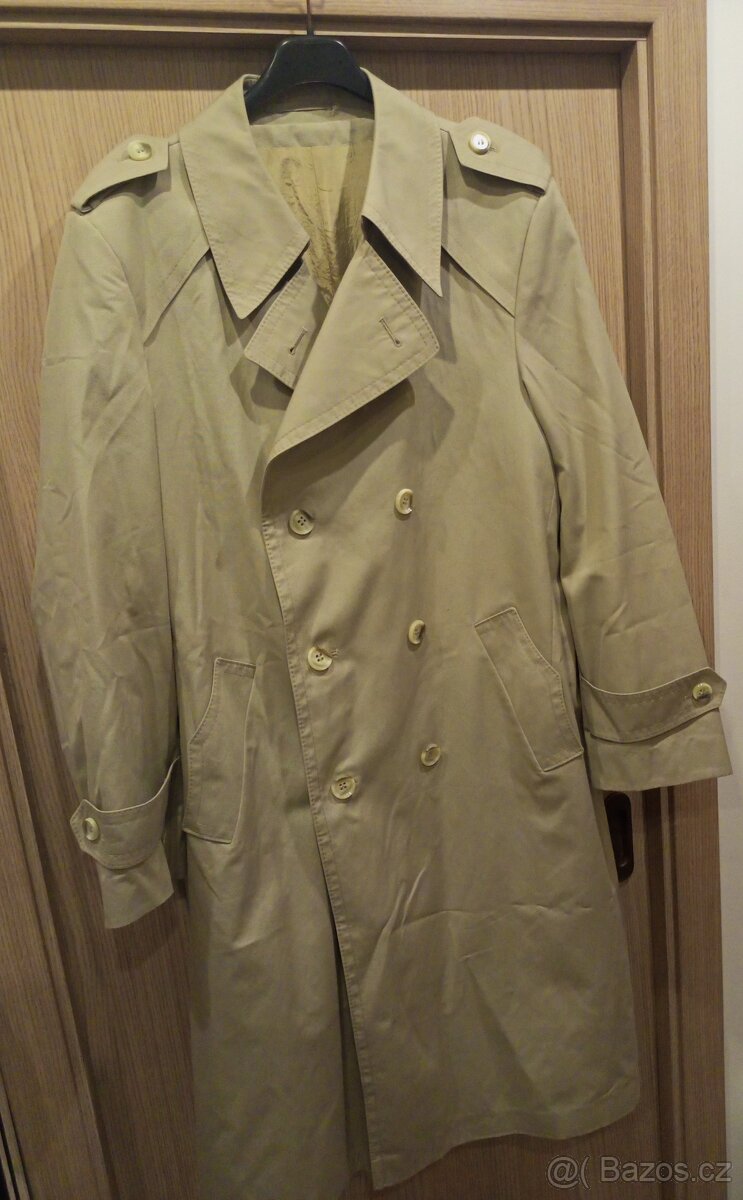 Pánský Baloňák Trenčkot Trenchcoat vel. 48 S/M