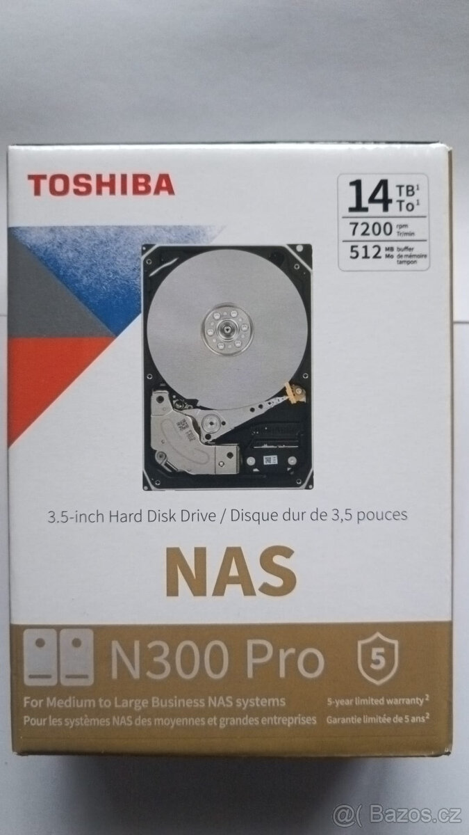 Nový NAS HDD Toshiba N300 PRO 14 TB (CMR)