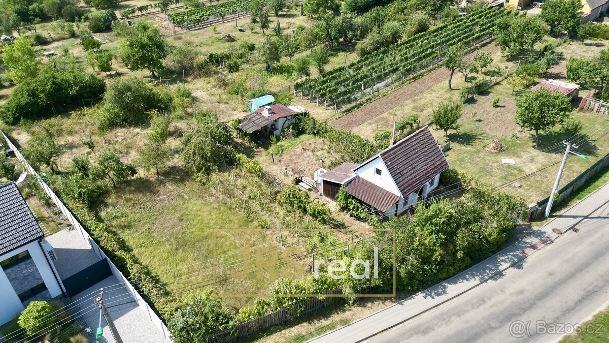 Prodej stavebního pozemku s vinným sklepem, 1 496 m2 - Hrušk