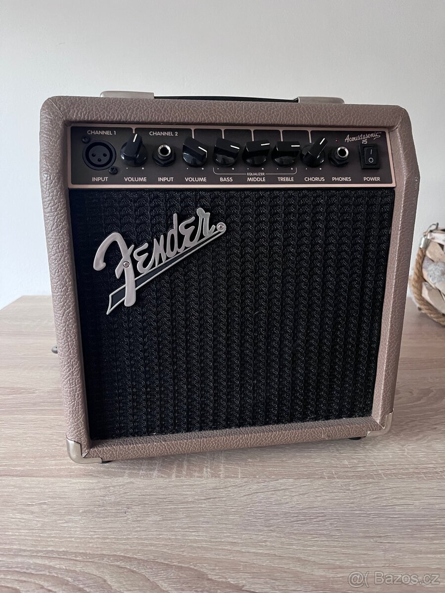 Kombo FENDER Acoustasonic 15 + mikrofon + kabel