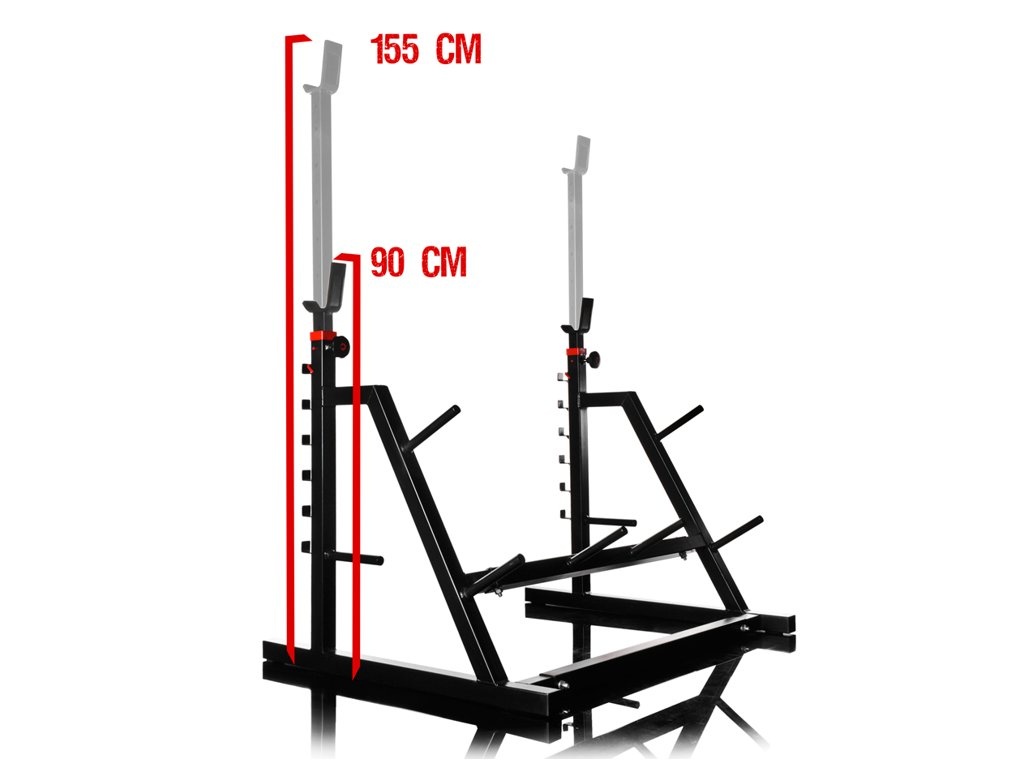 Nastavitelný stojan na činky Kelton HS9 bench, dřep.