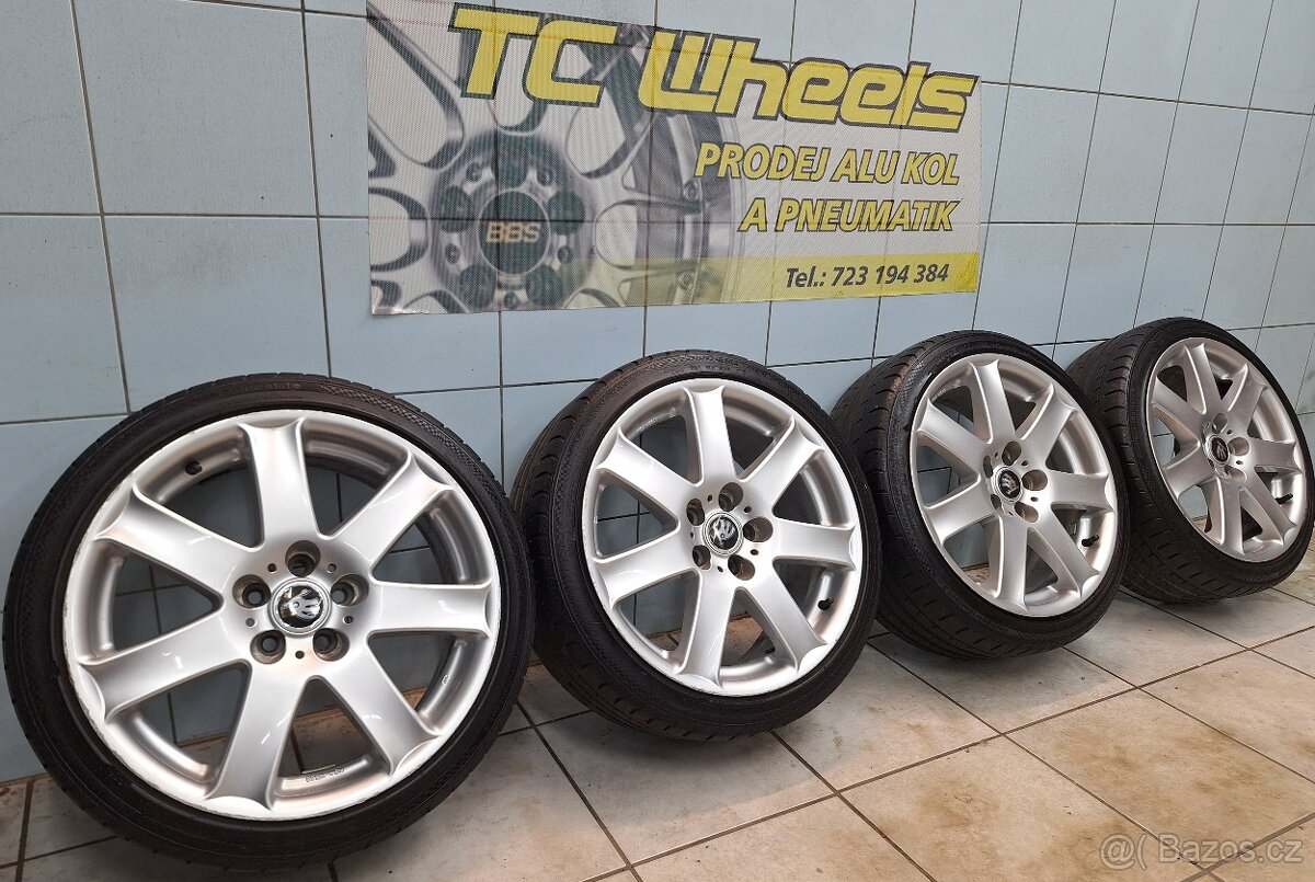 Alu kola R17 5x100 Rial + letní pneu 205/40/17 Continental