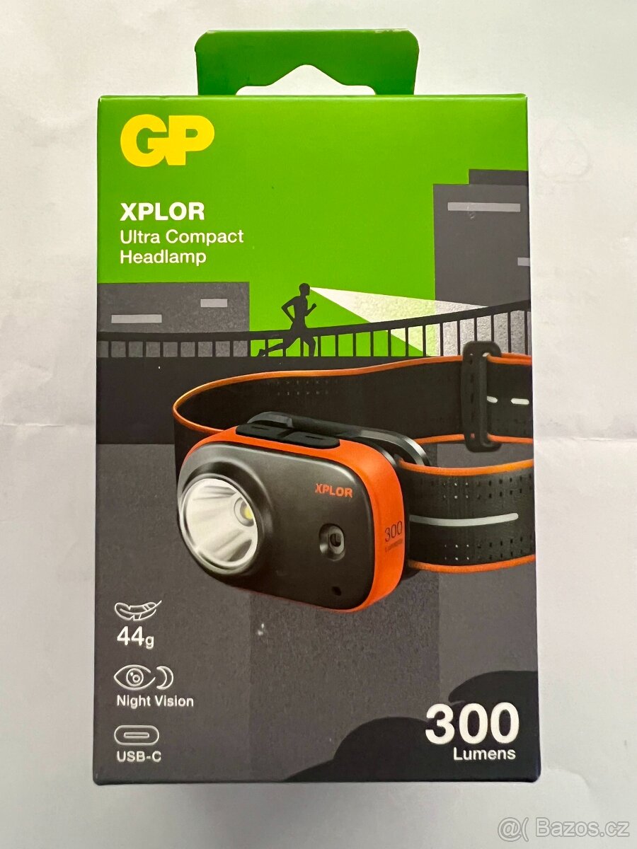 LED nabíjecí čelovka GP Xplor PHR16, 300 lm