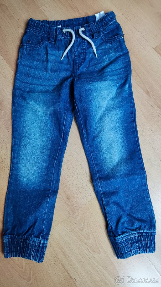 Chlapecké ryflové kalhoty 2x 128