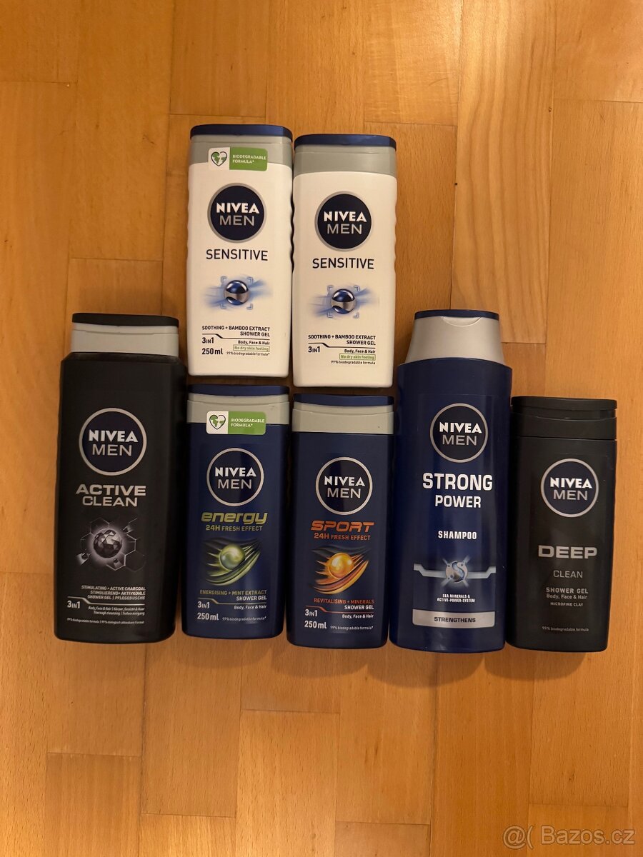 NIVEA MEN - sprchový gel/šampon 7ks