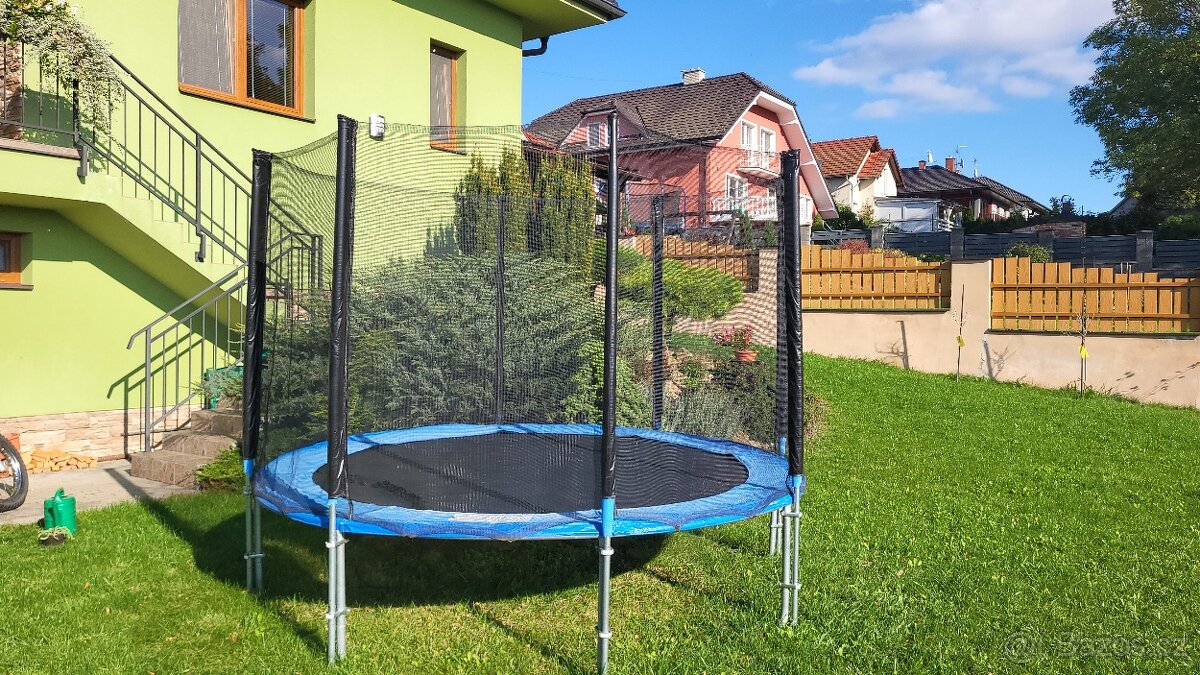 trampolína průměr 3.05 m včetně schůdků,zip funkční