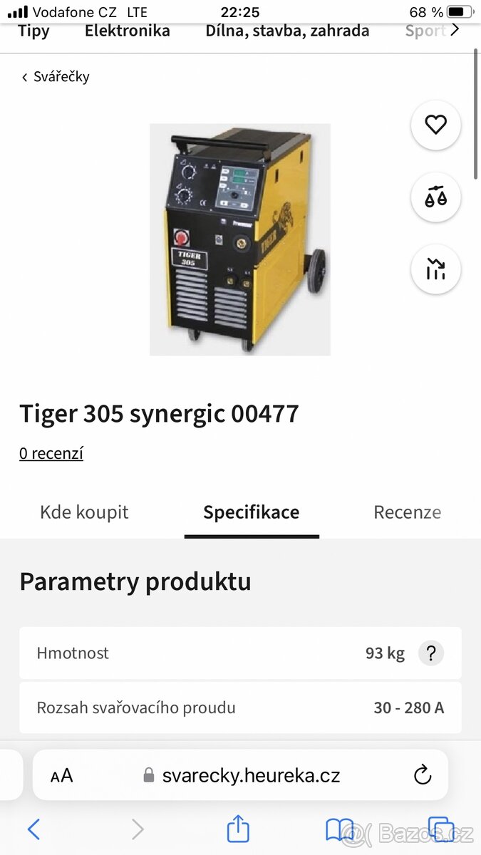 Svarecka Tiger 305 , stejná jsk kitin