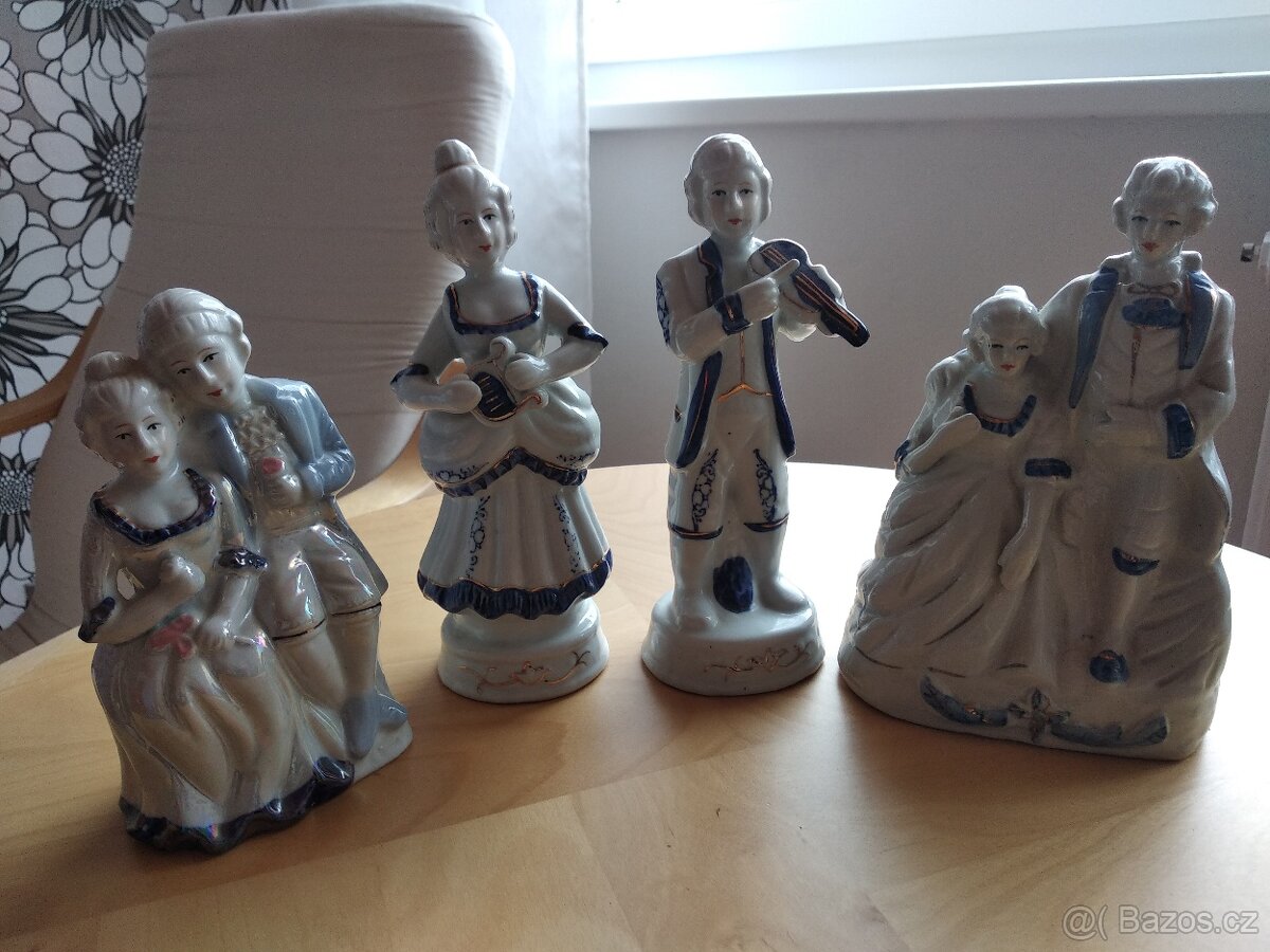 Prodám 4ks porcelánových figurek