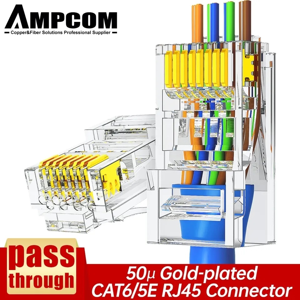 Konektor RJ45 CAT6 AMPCOM 30 ks