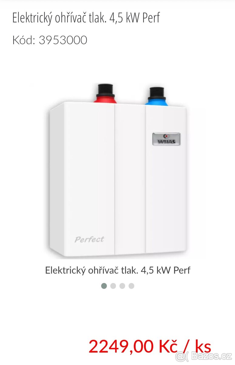 Elektrický ohřívač - 4,5 kW Perfect