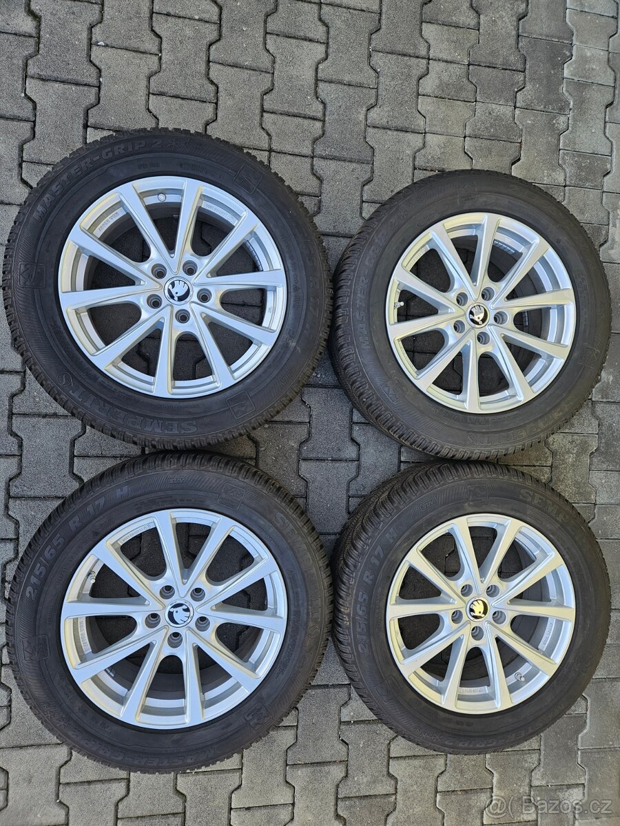 5x112 17 7J ET40 alu kola Škoda Kodiaq vč. zim. pneu