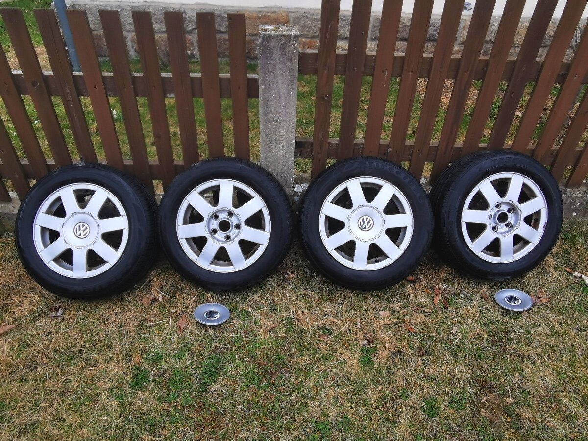 orig. Al disky VW 7Jx15, 5x112, s pneu