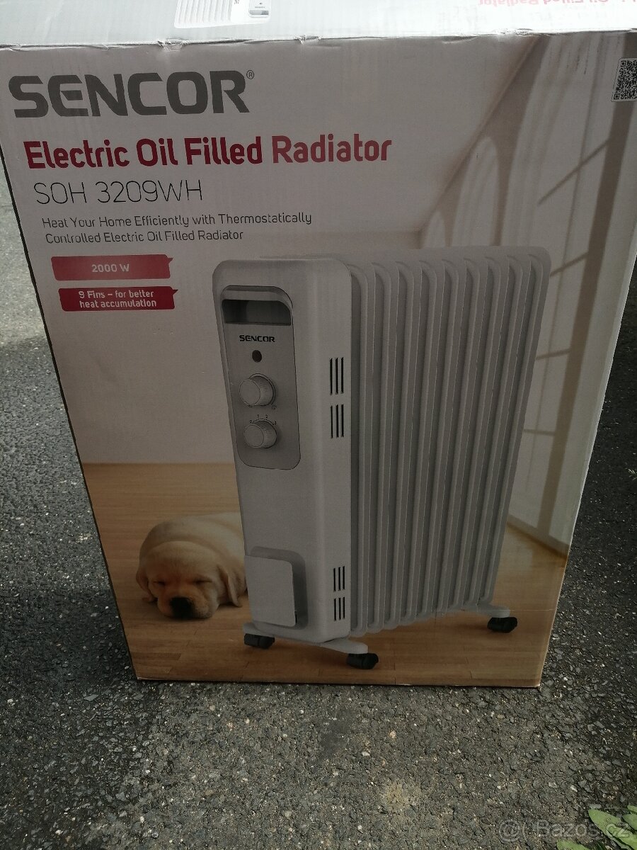 Olejový radiátor El. Sencor SOH 3209WH
 na 230V