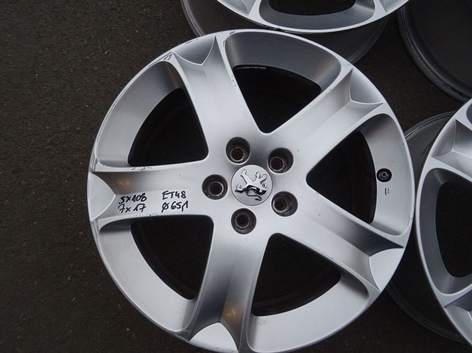 Alu disky origo Peugeot 17", rozteč 5x108, ET 48 ,šíře 7J