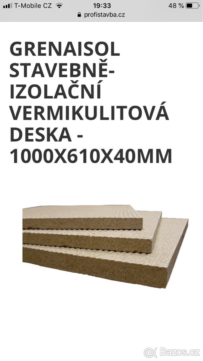Graneisol, vermikulitove izolační desky