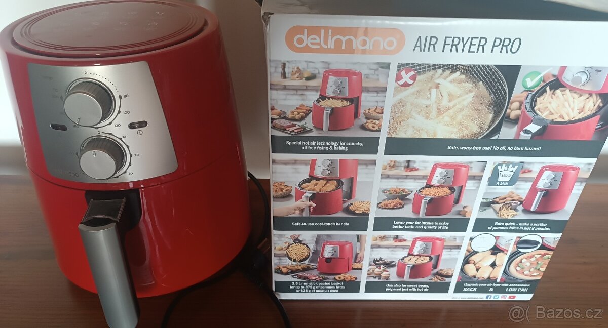 NOVÝ horkovzdušný fritovací hrnec Delimano Air fryer Pro