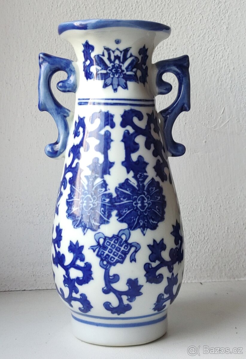 Starožitná čínská váza cca 1930 porcelán značená