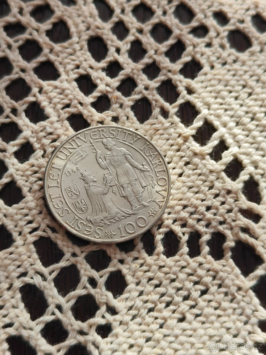 Stříbrná Mince 100 korun 1948