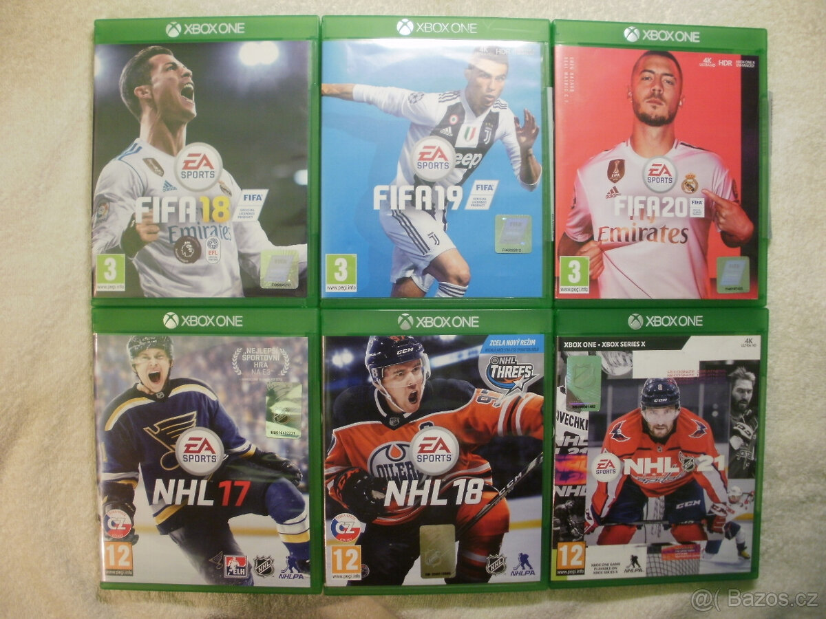 Sportovní hry na XBox ONE - Série Fifa + NHL - Ceny v textu