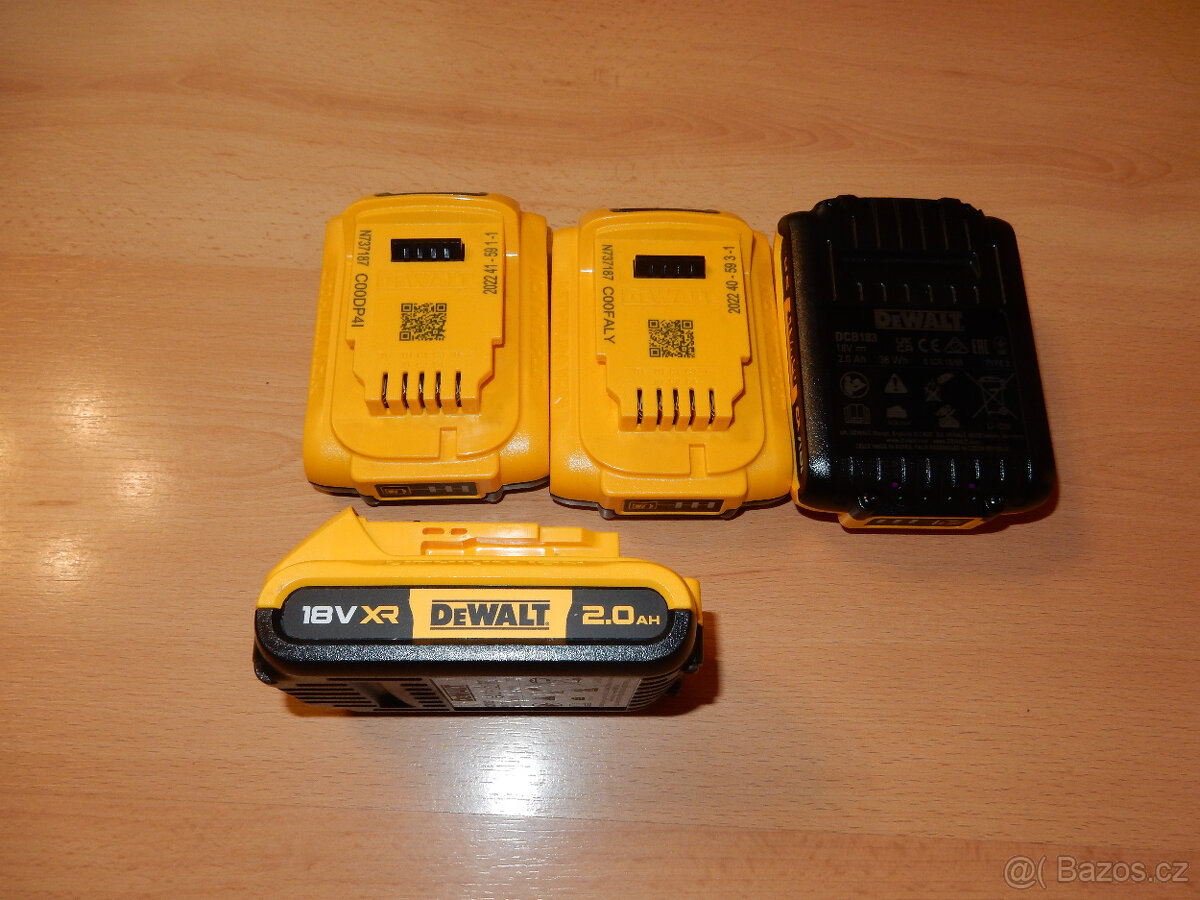 Prodám baterie Dewalt 18v/2ah