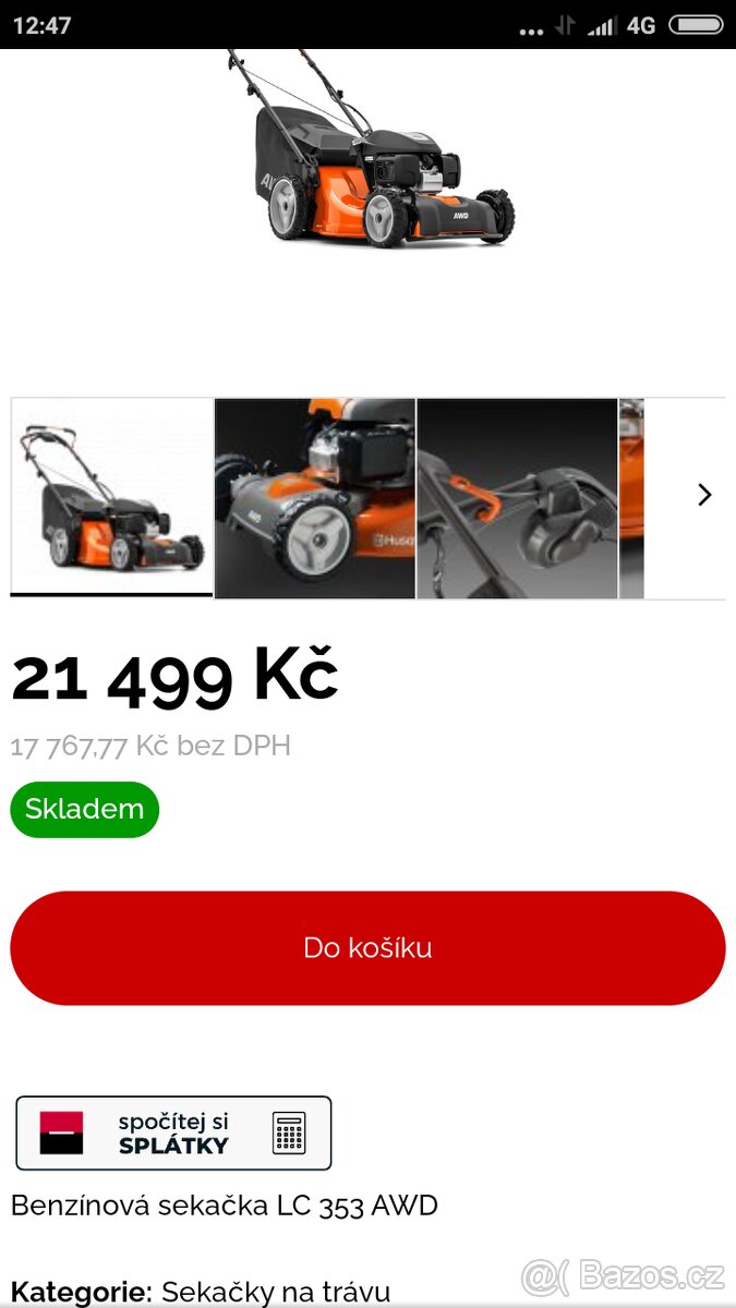 Sekačka Husqvarna 4x4