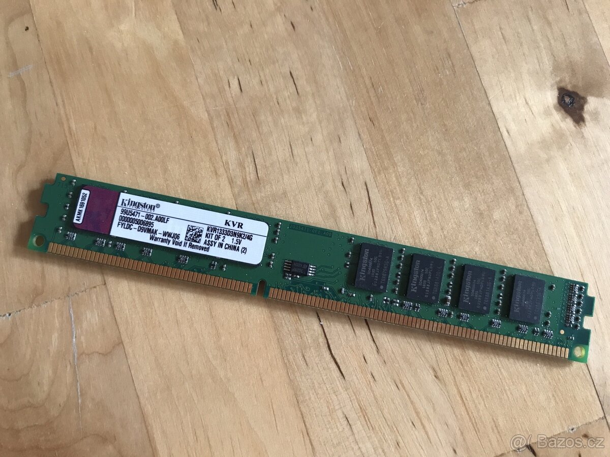 Paměť DDR3 2GB Kingston Low profile