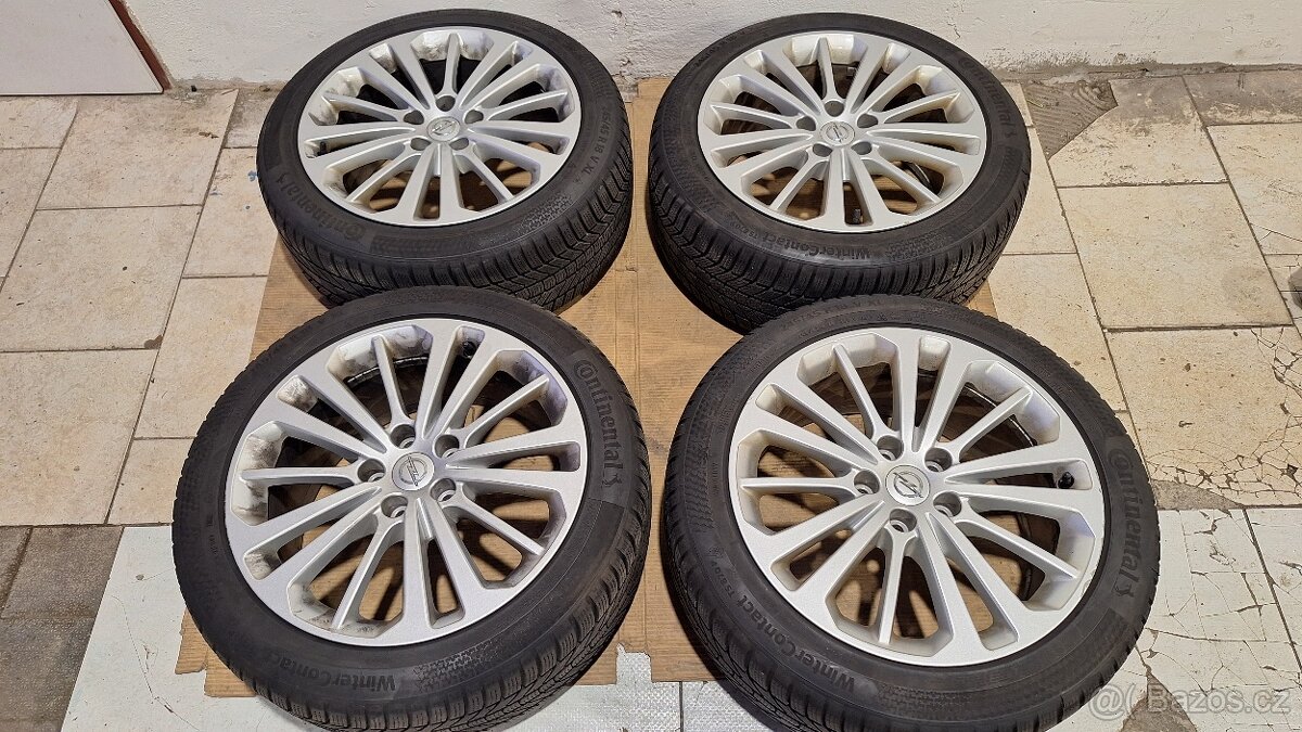 Alu kola Opel 18" 5x115 zimní pneu 245/45 R18 6-8mm Insignia