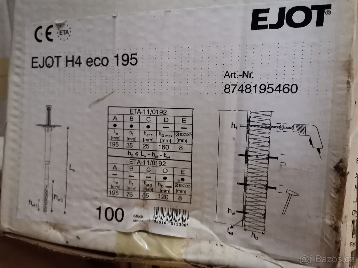 LIKOV Ejot H4 eco 195 - talířová hmoždinka do polystyrenu