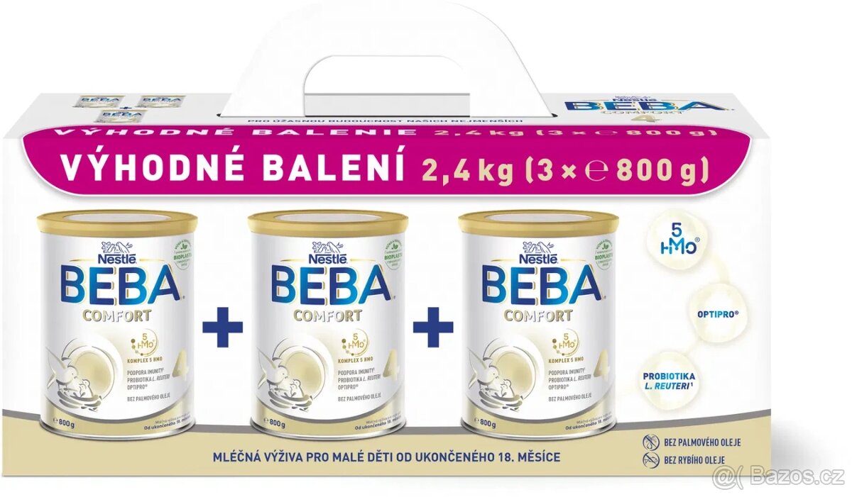 BEBA COMFORT 4, 5 HMO (3× 800 g)