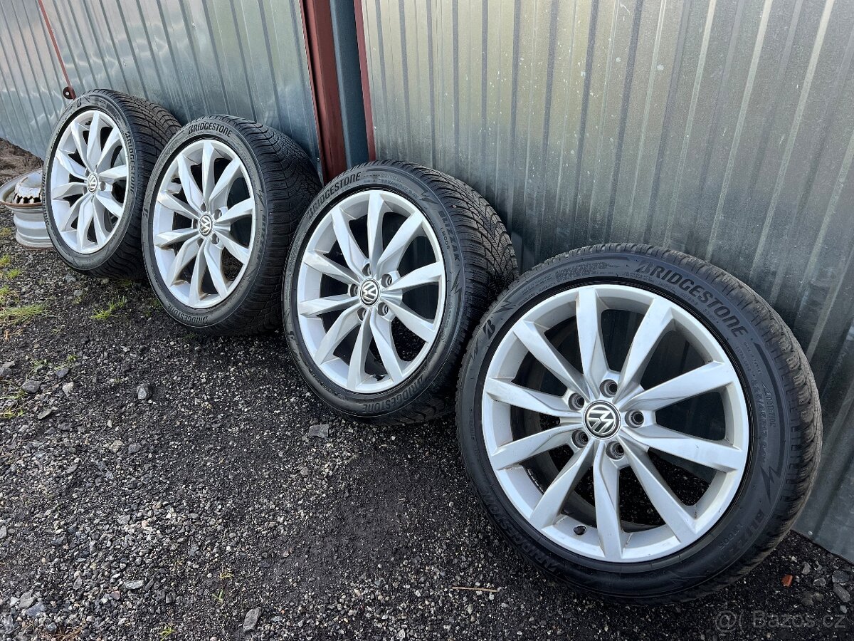 Originální zimní sada VW Dijon 225/45R17, Bridgestone 5mm